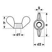 Flügelmuttern PA 6.6 DIN 315 