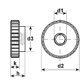 Rändelmuttern PA 6.6 DIN 467 
