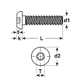 Vis tête bombée 6-pans creux 10.9 Zb ISO 7380 