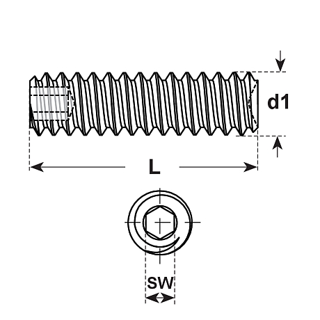 Gewindestifte Unbrako® I-6-Kt. sw 45 H [SimilarCatItems.CatItem.ArtName2]