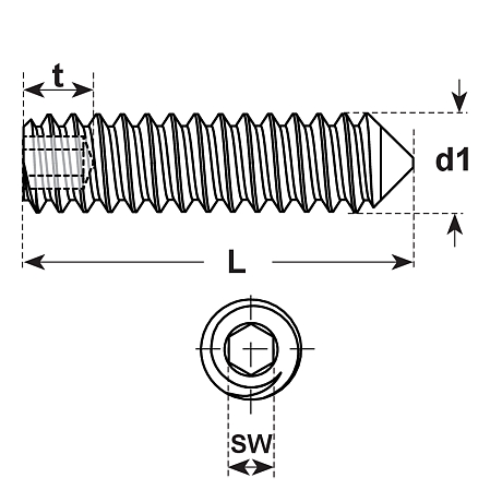 Gewindestifte Spitze 90° I-6-Kt. INOX A2 DIN 914 [SimilarCatItems.CatItem.ArtName2]