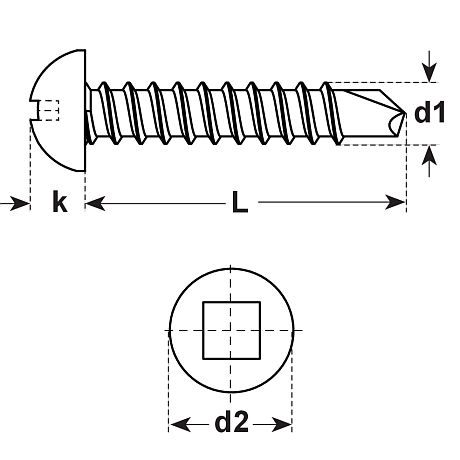 Selbstbohrschrauben DIN 7504-N I-4-kant INOX A2 [SimilarCatItems.CatItem.ArtName2]