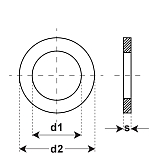 10 Rondelles Cylindre Vis DIN 433 ISO 7092 Acier Inoxydable v2a m1 6-m12