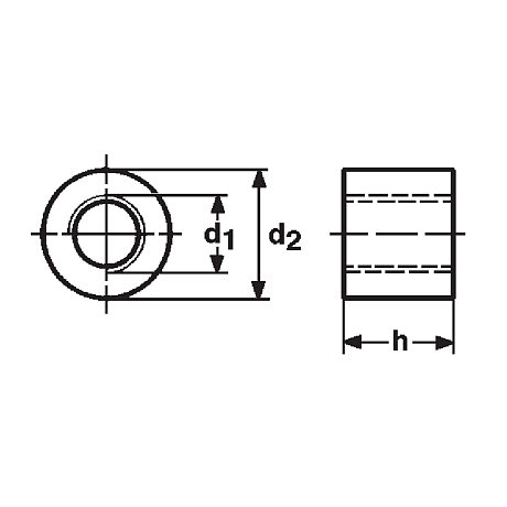 Dadi con filettatura trapezoidale r~1.5 d in accia [SimilarCatItems.CatItem.ArtName2]