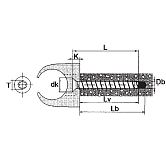 Multi-Monti HMS-KS vis de fixation pour câble zing ué-jaune