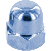 Ecrous borgnes acier zingué-bleu DIN 1587 6 