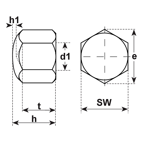 Dadi ciechi in acciaio ZB DIN 917 6 [SimilarCatItems.CatItem.ArtName2]