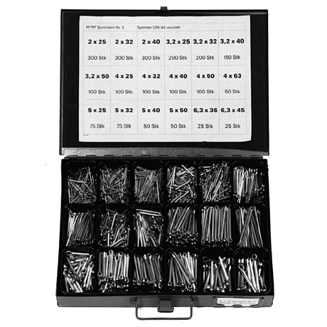 KW assortimento N. 3 spinotti DIN 94 ZB [SimilarCatItems.CatItem.ArtName2]
