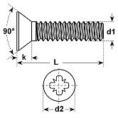 SK-Gewindeformschrauben Stahl vz DIN 7500 450 HV 