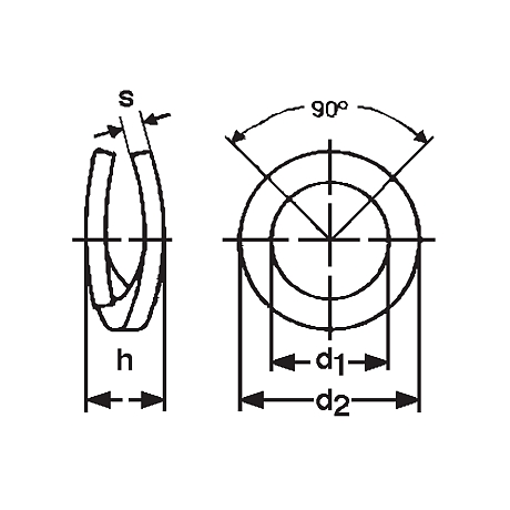 Rondelle ressort double acier ressort HRc44-51 ZB [SimilarCatItems.CatItem.ArtName2]