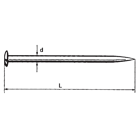 Stahlstifte Wandnägel klein gebläut [SimilarCatItems.CatItem.ArtName2]