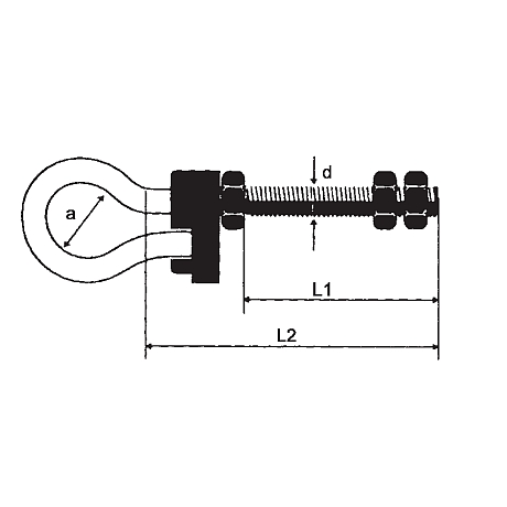 Sicherheis-Schaukelschrauben + 2 Muttern Stahl vz [LastViewedItems.CatItem.ArtName2]