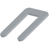 Plaques en U en plastique gris 30 x 45 mm 