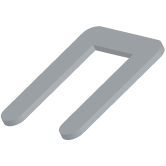 Plaques en U en plastique gris 45 x 60 mm 