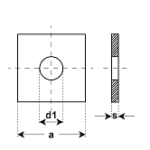 Ranelle quadre in acciaio 100 HV ZB DIN 436 
