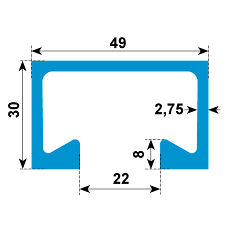 Montageschiene 50/30 ungelocht warmgewalzt fvz [SimilarCatItems.CatItem.ArtName2]