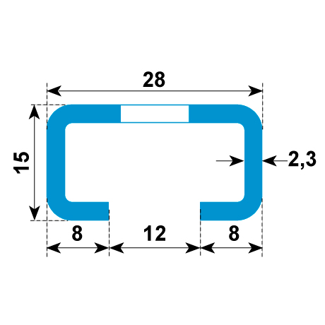 Montageschiene 28/15 Loch kaltgewalzt INOX A4 [SimilarCatItems.CatItem.ArtName2]