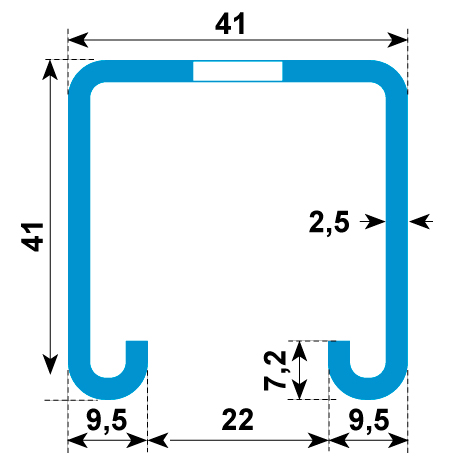 Profili di montaggio K 41/41 Foro INOX A4 LF [SimilarCatItems.CatItem.ArtName2]