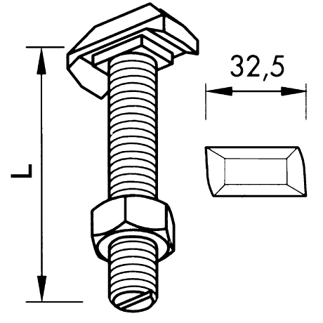 Hakenkopfschrauben 8.8 40/22 Muttern fvz [SimilarCatItems.CatItem.ArtName2]
