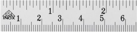 Règle de mesure en acier INOX en haut 1/16 en bas [SimilarCatItems.CatItem.ArtName2]