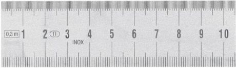 Règle en acier INOX large en haut 1/2 mm en bas 1/ [SimilarCatItems.CatItem.ArtName2]
