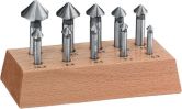 BECK Kegelsenker Sortiment 90° HSS auf Holzsockel 