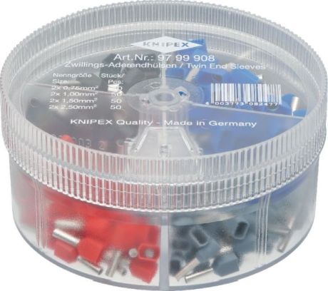 Aderendhülsen-Sortiment KNIPEX 200 Stk. Assortiert [SimilarCatItems.CatItem.ArtName2]