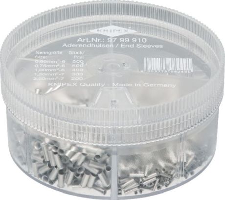 Aderendhülsen-Sortiment KNIPEX 1900 Stk.Assortiert [SimilarCatItems.CatItem.ArtName2]