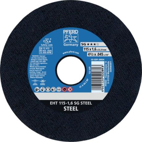 Disque à tronçonner PFERD EHT SG STEEL [SimilarCatItems.CatItem.ArtName2]