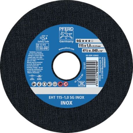 Disque à tronçonner PFERD EHT SG INOX [SimilarCatItems.CatItem.ArtName2]