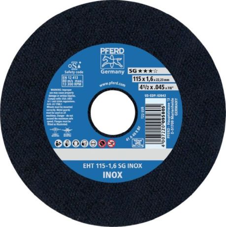 Disque à tronçonner PFERD EHT SG INOX [SimilarCatItems.CatItem.ArtName2]