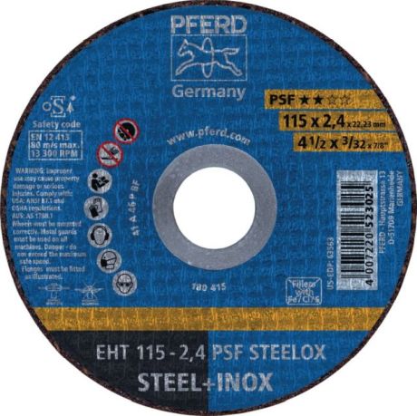 Disco da taglio PFERD EHT PSF STEELOX [SimilarCatItems.CatItem.ArtName2]