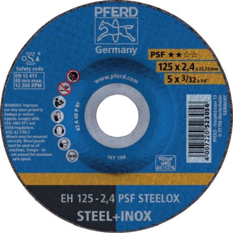 Disque à tronçonner PFERD EH PSF STEELOX [SimilarCatItems.CatItem.ArtName2]