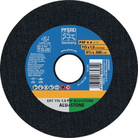 Disque à tronçonner PFERD EHT PSF ALU + STONE [SimilarCatItems.CatItem.ArtName2]