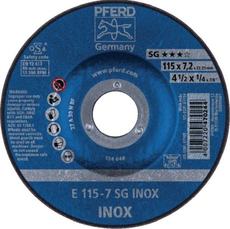 Disque à ébarber pour INOX PFERD N SG-INOX [SimilarCatItems.CatItem.ArtName2]