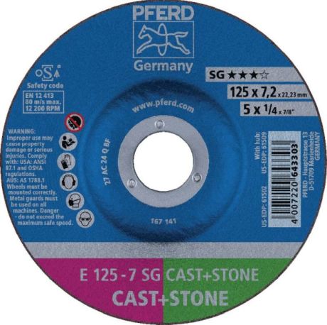 Disco per sgrossatura PFERD SG CAST+STONE [SimilarCatItems.CatItem.ArtName2]