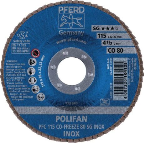 Fächerschleifscheibe PFERD POLIFAN® SG CO-FREEZE [SimilarCatItems.CatItem.ArtName2]