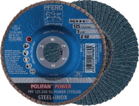 Fächerschleifscheibe PFERD POLIFAN® SG POWER STEEL [SimilarCatItems.CatItem.ArtName2]