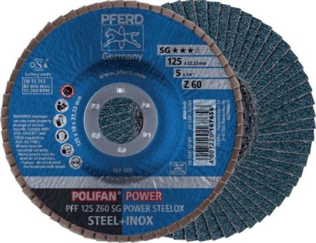 Fächerschleifscheibe PFERD POLIFAN® SG POWER STEEL [SimilarCatItems.CatItem.ArtName2]