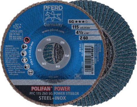 ächerschleifscheibe PFERD POLIFAN® SG POWER STEELO [SimilarCatItems.CatItem.ArtName2]