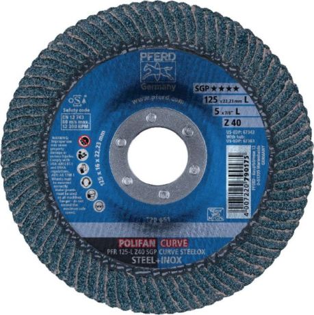 Disco lamellare PFERD POLIFAN® SGP CURVE STEELOX [SimilarCatItems.CatItem.ArtName2]