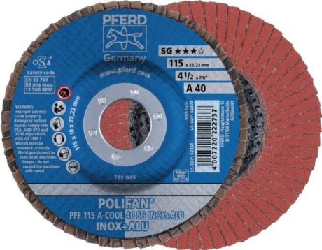 Disco lamellare PFERD POLIFAN® A-COOL SG INOX + AL [SimilarCatItems.CatItem.ArtName2]