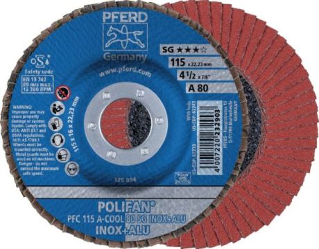 Disco lamellare PFERD POLIFAN® A-COOL SG INOX + AL [SimilarCatItems.CatItem.ArtName2]