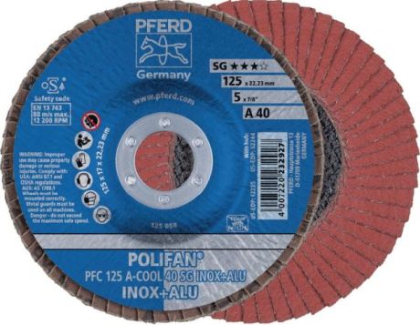 Disco lamellare PFERD POLIFAN® A-COOL SG INOX + AL [SimilarCatItems.CatItem.ArtName2]