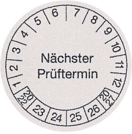 Prüfplaketten / Nächste Prüfung IT [SimilarCatItems.CatItem.ArtName2]