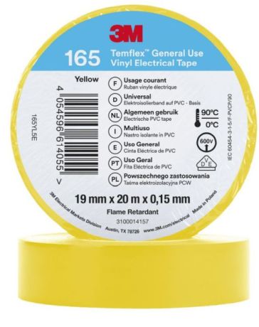 Ruban isolant électrique 3M Temflex 165 [SimilarCatItems.CatItem.ArtName2]