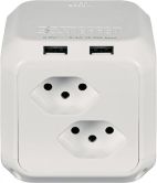 Presa multipla CUBE 2 x USB-A nero 