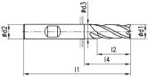 FRANKEN Fresa angolare HSS 1311C TiCN DIN 844K HSS 