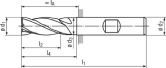 FRANKEN Fresa angolare in HSS 1391LAlcrona DIN844 