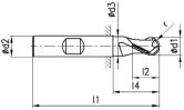 FRANKEN Radiusfräser 3278C TiCN HSS-Co8 